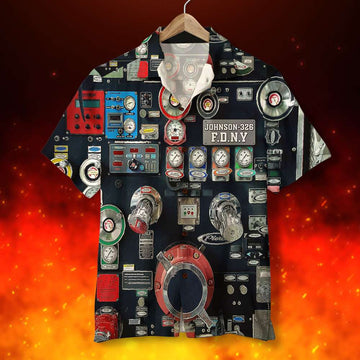 litzzy Personalized Firefighter Hawaiian Shirt Modern Fire Truck Water Pumping System Hawaiian Shirt For Men, Woman, Litzzy Aloha Shirt Hawaiian Shirt   