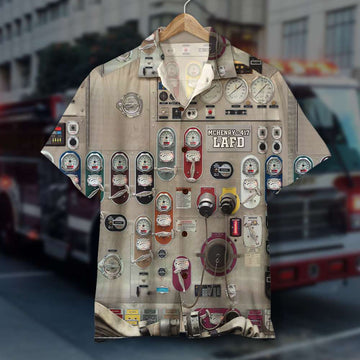 litzzy Personalized Firefighter Hawaiian Shirt Fire Engine Side Panel Hawaiian Shirt For Men, Woman, Litzzy Aloha Shirt Hawaii Shirt   