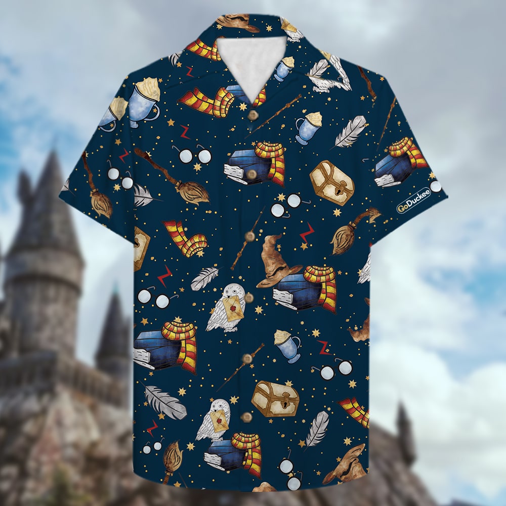 litzzy Owl and Scarf Seamless Pattern Hawaiian Shirt - Gifts for Fans Hawaiian Shirt For Men, Woman, Litzzy Aloha Shirt Hawaii Shirt   