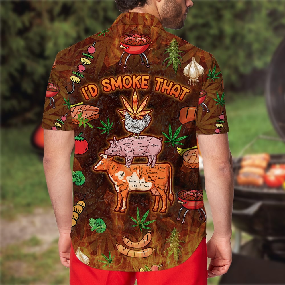 litzzy BBQ Hawaiian Shirt - I'd smoke that Hawaiian Shirt For Men, Woman, Litzzy Aloha Shirt Hawaiian Shirt   