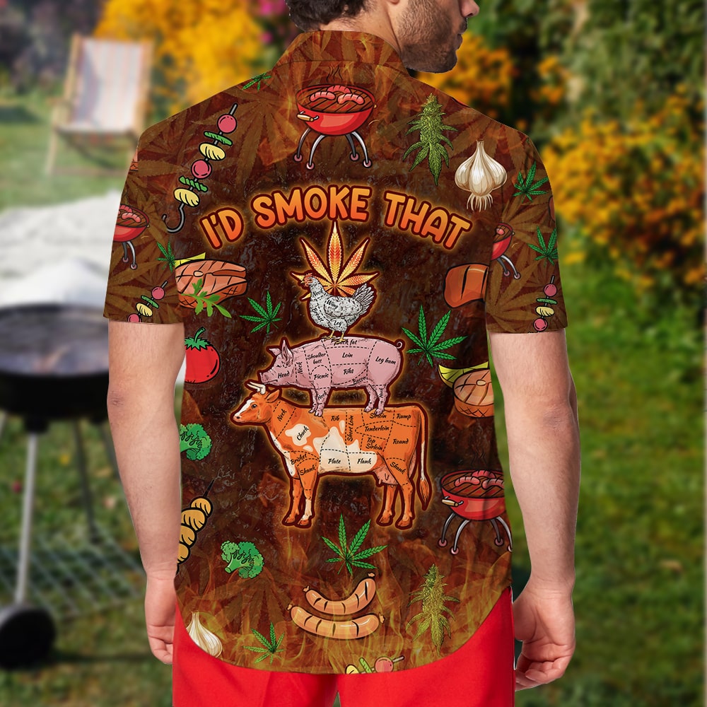 litzzy BBQ Hawaiian Shirt - I'd smoke that Hawaiian Shirt For Men, Woman, Litzzy Aloha Shirt Hawaiian Shirt   