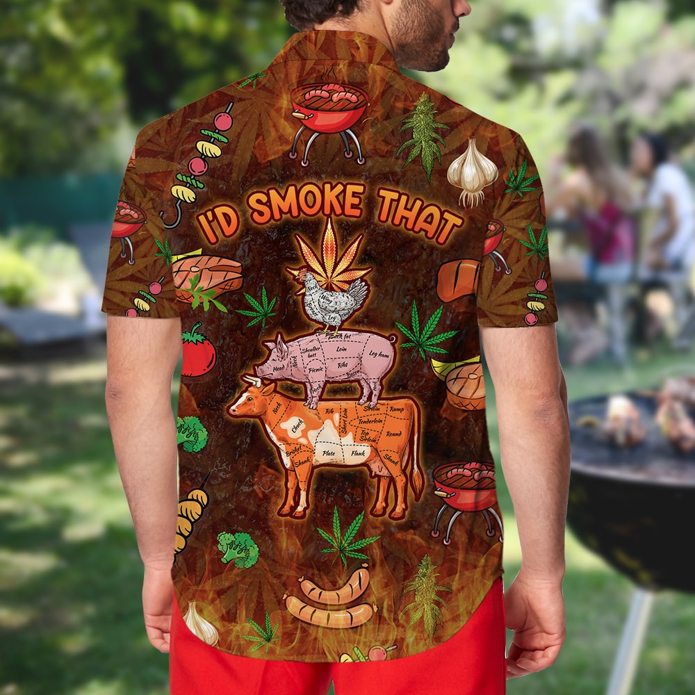 litzzy BBQ Hawaiian Shirt - I'd smoke that Hawaiian Shirt For Men, Woman, Litzzy Aloha Shirt Hawaiian Shirt   