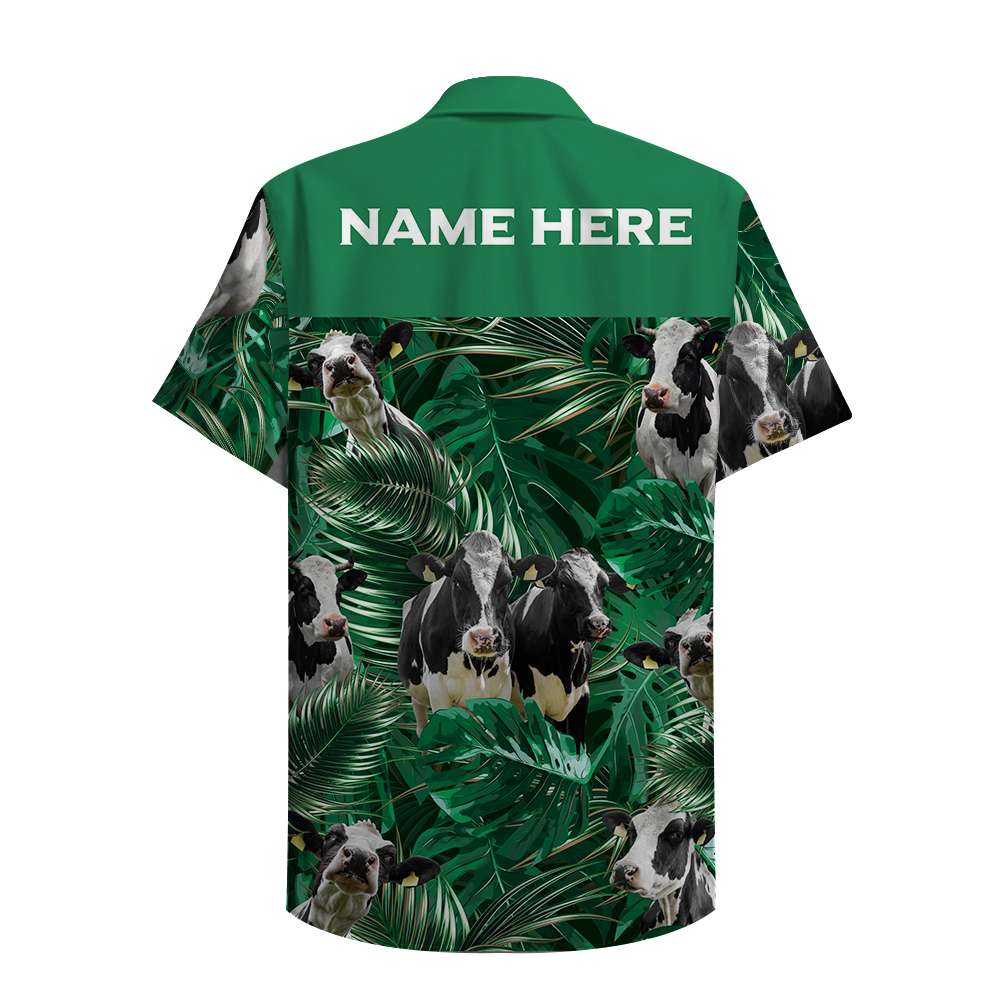 litzzy Custom Farmer's Name Hawaiian Shirt - Cow Pattern Hawaiian Shirt For Men, Woman, Litzzy Aloha Shirt Hawaii Shirt   