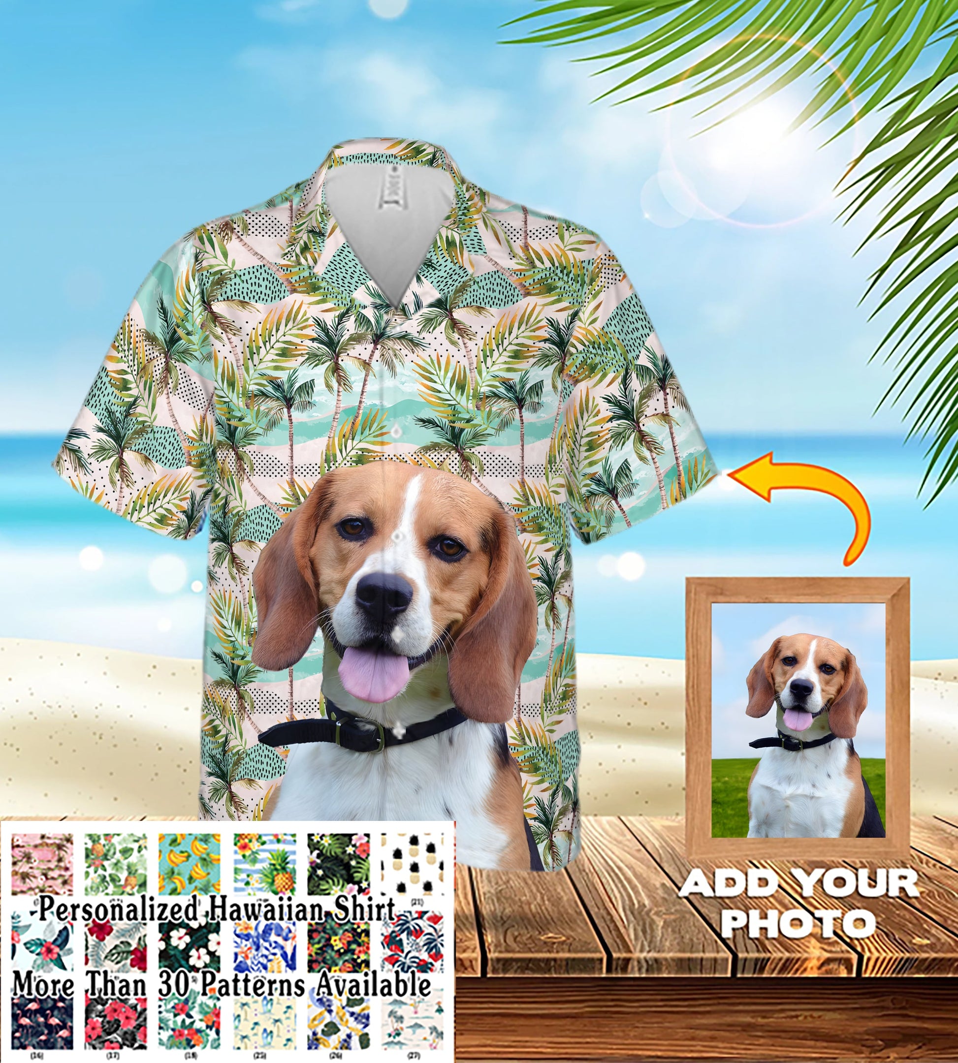litzzy Custom Pet Portrait Hawaiian Shirt, Personalized Photo Hawaiian Shirt, Tropical Hawaiian Shirt for Men Women, Birthday Hawaiian Gift, Aloha Shirt, Custom Photo Hawaiian Shirt Hawaii Shirt   