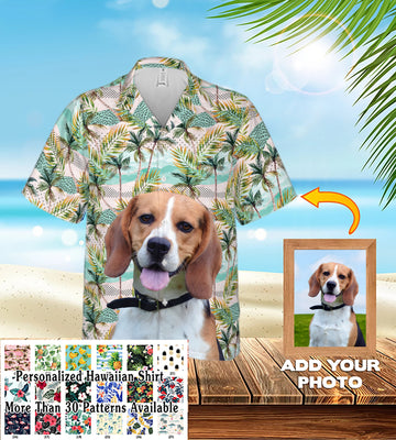 litzzy Custom Pet Portrait Hawaiian Shirt, Personalized Photo Hawaiian Shirt, Tropical Hawaiian Shirt for Men Women, Birthday Hawaiian Gift, Aloha Shirt, Custom Photo Hawaiian Shirt Hawaii Shirt   