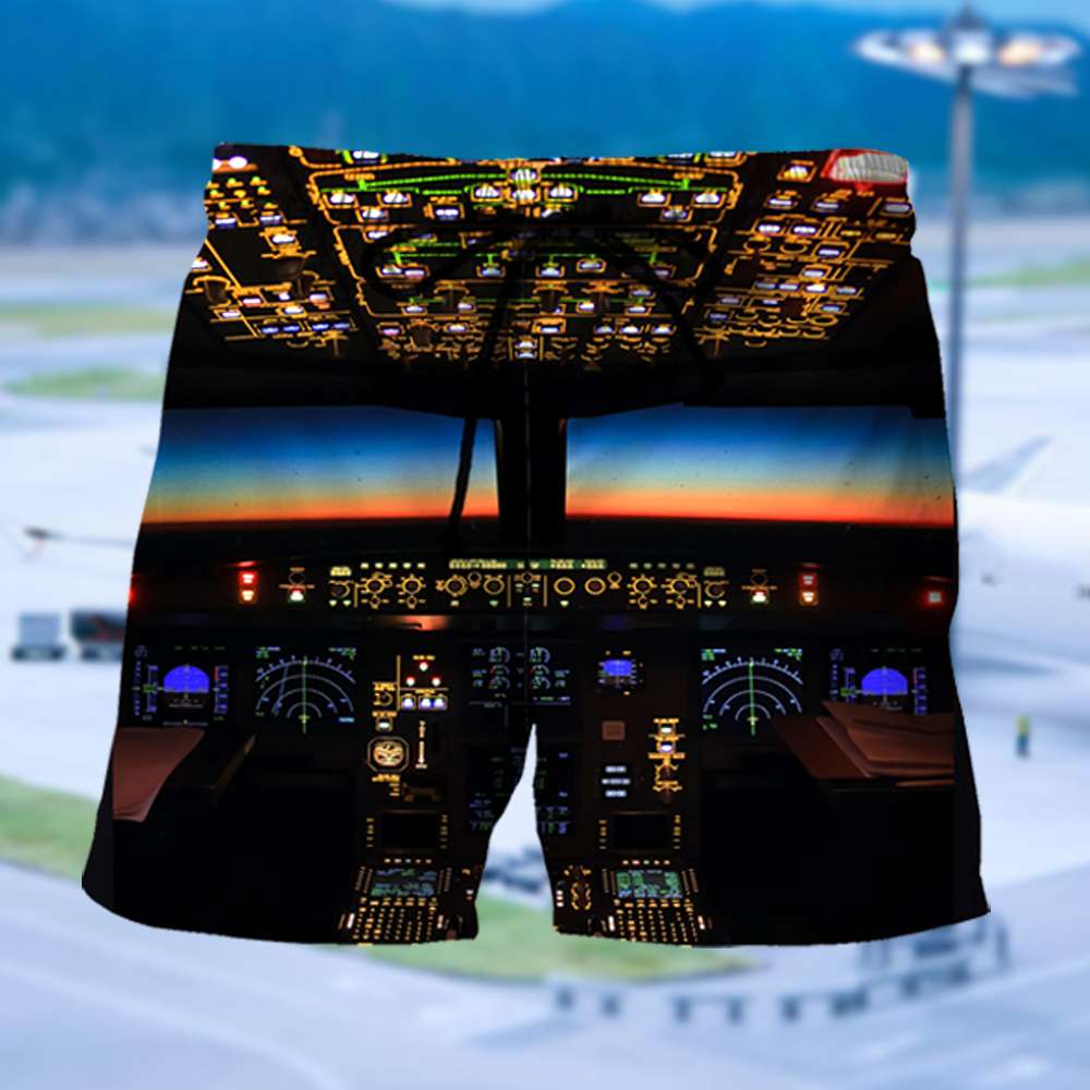 litzzy Personalized Pilot Hawaiian Shirt and Men Beach Shorts Pilot Control Panel Hawaiian Shirt For Men, Woman, Litzzy Aloha Shirt Hawaii Shirt   