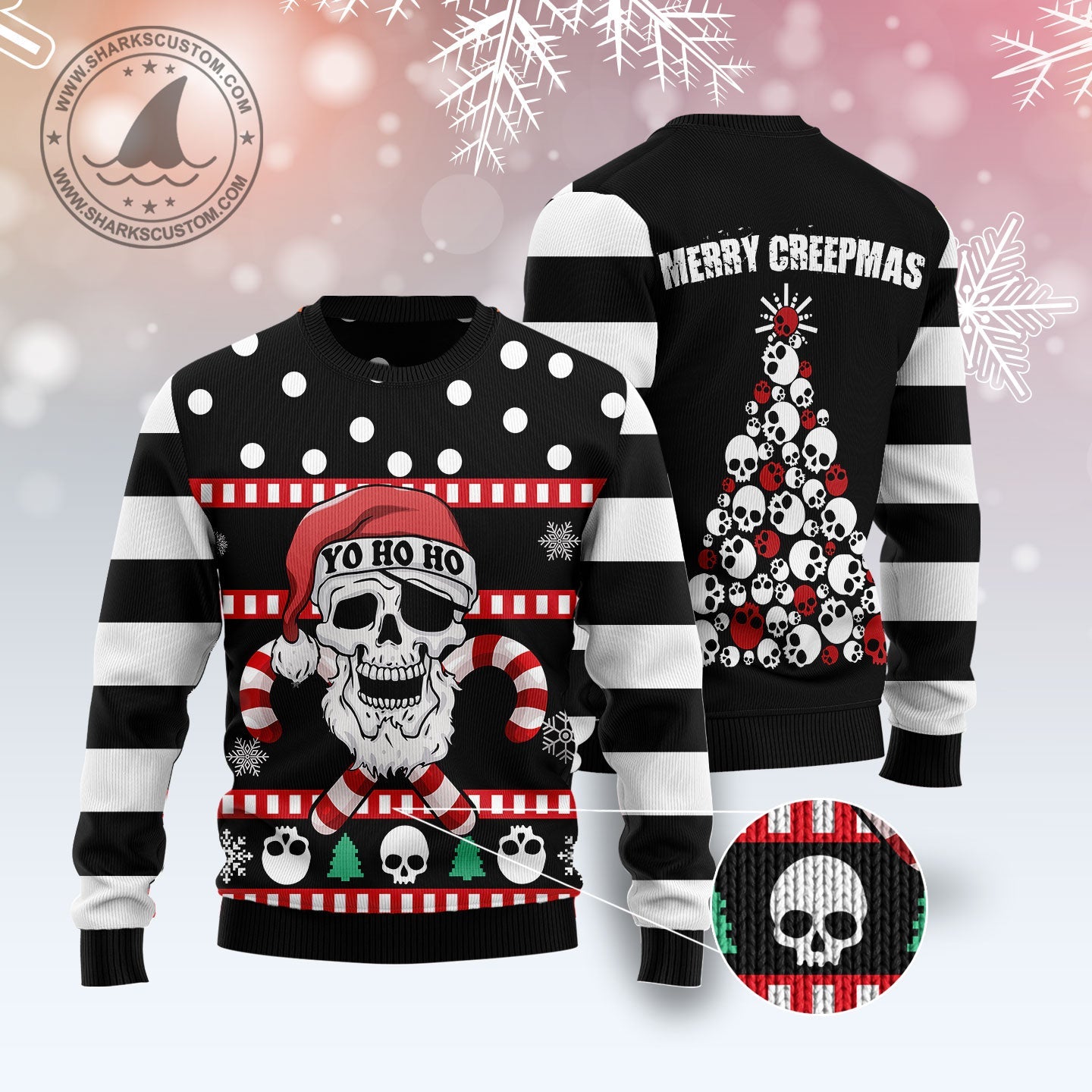 litzzy Skull Creepmas T2710 Ugly Christmas Sweater -  Best Gift For Christmas, Noel Malalan - Christmas Signature sweater   