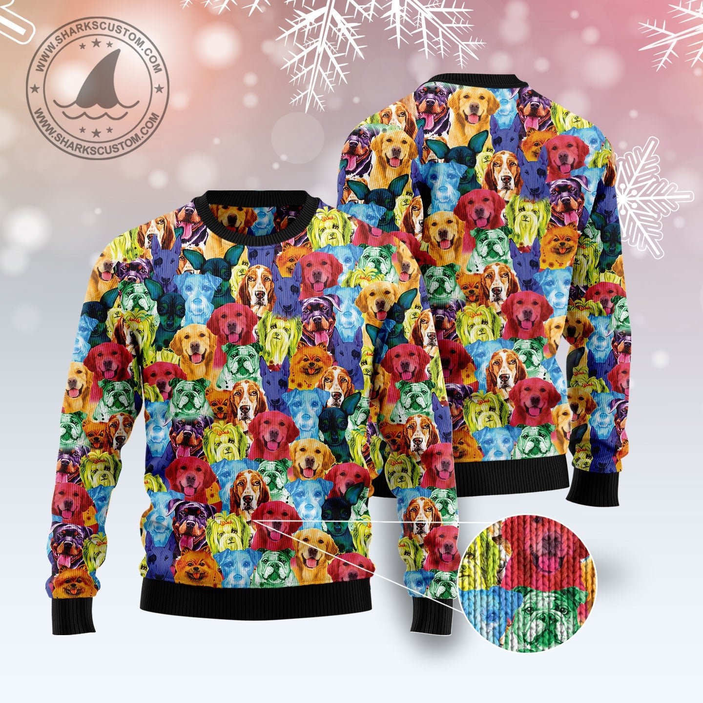 litzzy Dog Colorful T0211 Ugly Christmas Sweater -  Best Gift For Christmas, Noel Malalan - Christmas Signature sweater   
