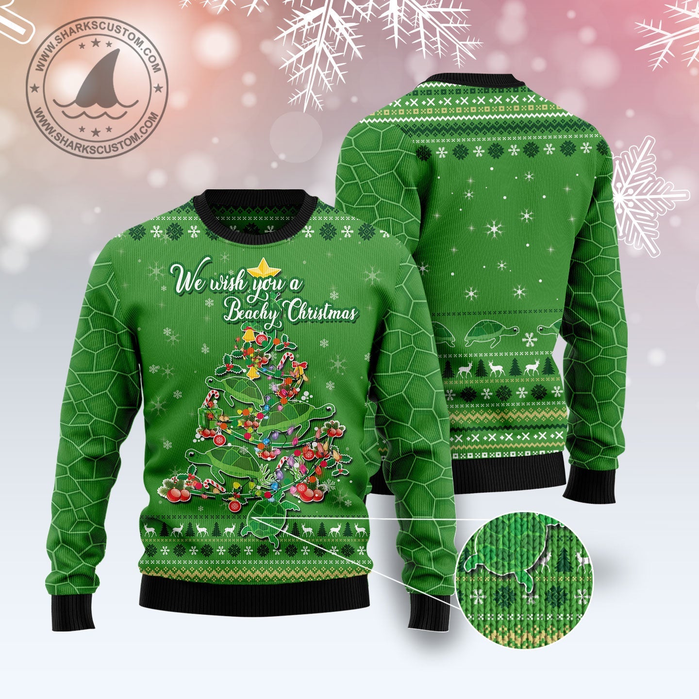 litzzy Turtle Christmas Tree T0311 Ugly Christmas Sweater -  Best Gift For Christmas, Noel Malalan - Christmas Signature sweater   