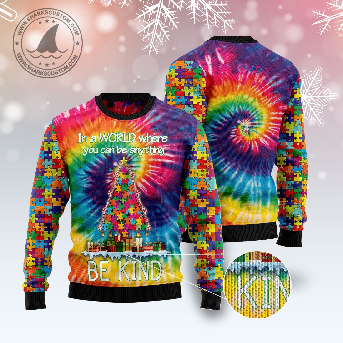 litzzy Autism Christmas Tree T0511 Ugly Christmas Sweater -  Best Gift For Christmas, Noel Malalan - Christmas Signature sweater   