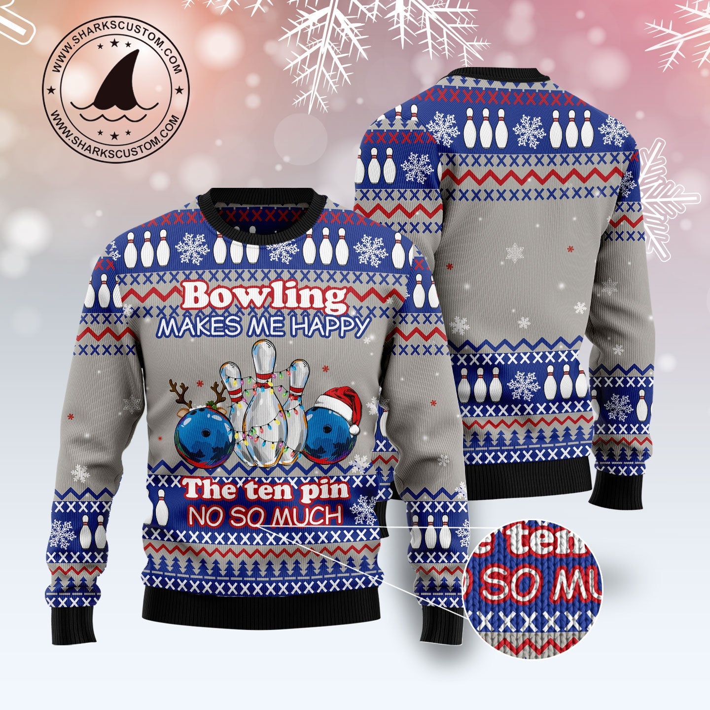 litzzy Bowling Merry Christmas T1111 Ugly Christmas Sweater -  Best Gift For Christmas, Noel Malalan - Christmas Signature sweater   