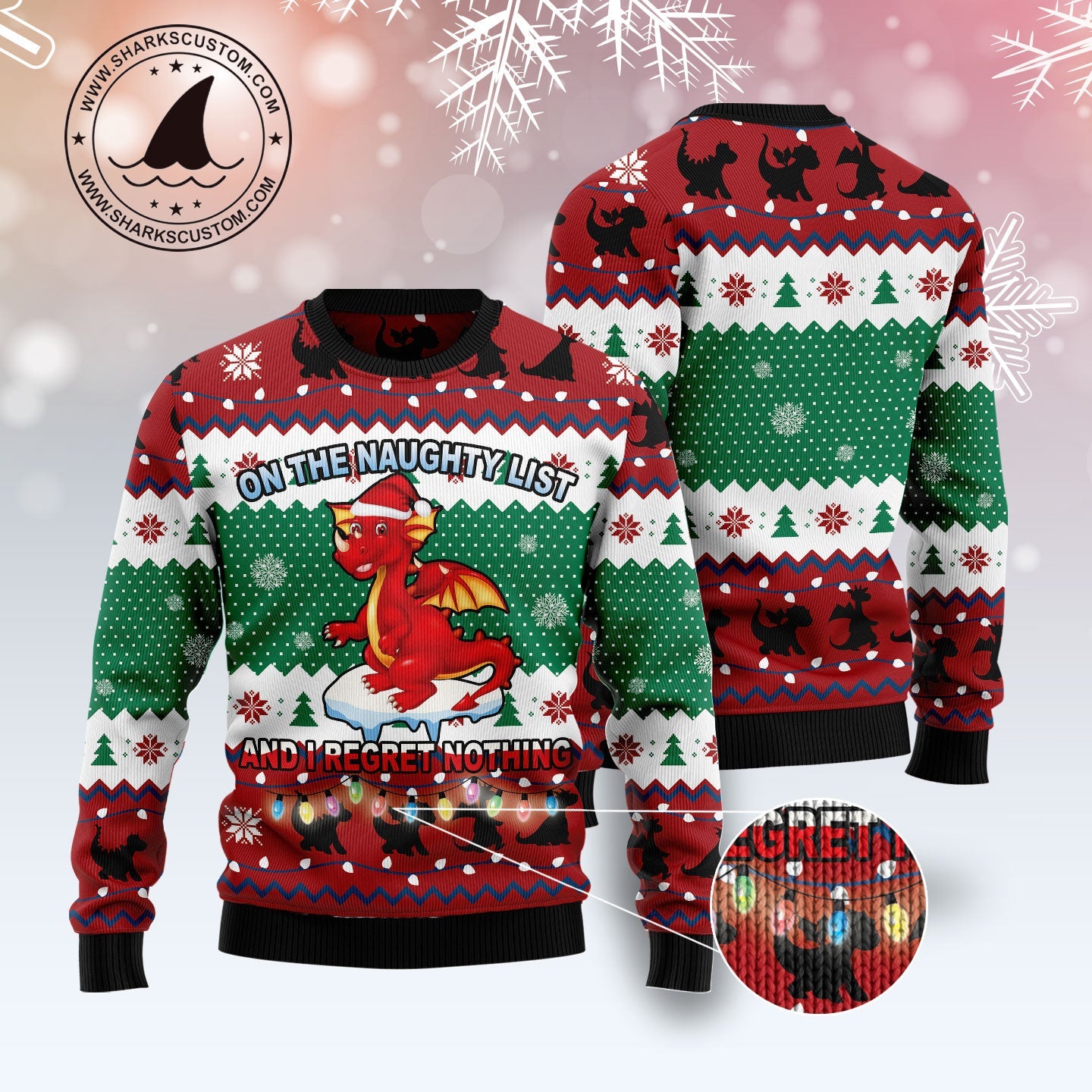 litzzy Dragon Christmas List T1111 Ugly Christmas Sweater -  Best Gift For Christmas, Noel Malalan - Christmas Signature sweater   
