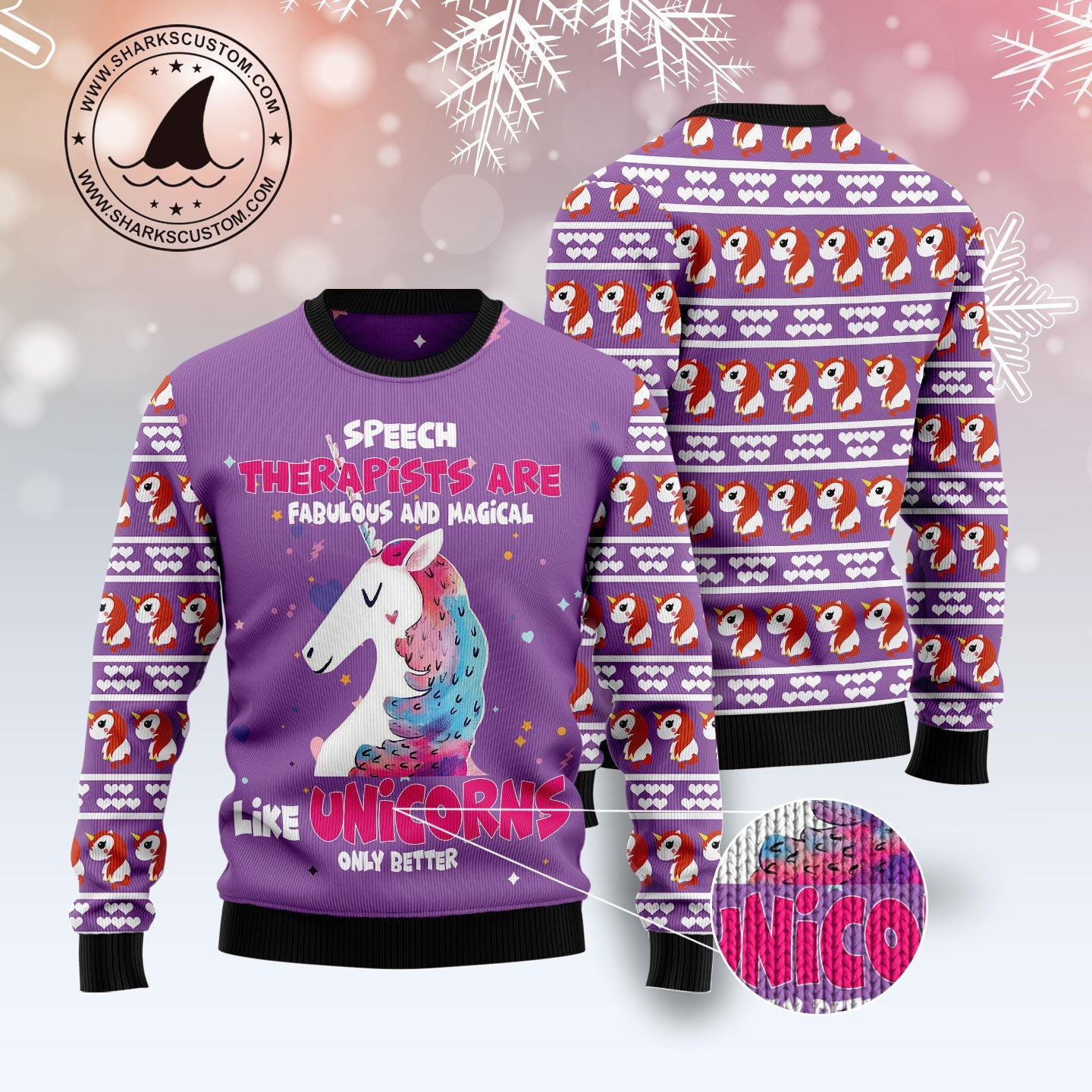 litzzy Unicorn Magical T1711 Ugly Christmas Sweater -  Best Gift For Christmas, Noel Malalan - Christmas Signature sweater   