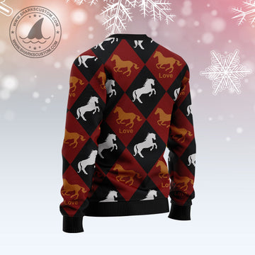 litzzy Horse Love T0411 Ugly Christmas Sweater -  Best Gift For Christmas, Noel Malalan - Christmas Signature sweater   