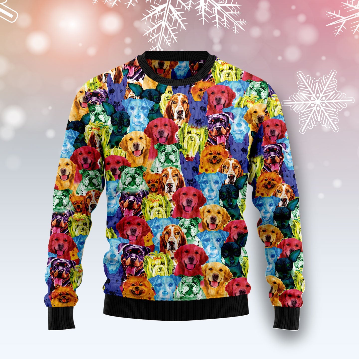 litzzy Dog Colorful T0211 Ugly Christmas Sweater -  Best Gift For Christmas, Noel Malalan - Christmas Signature sweater   