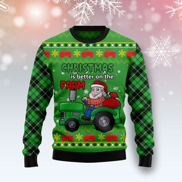 litzzy Tractor Santa T0211 Ugly Christmas Sweater -  Best Gift For Christmas, Noel Malalan - Christmas Signature sweater   