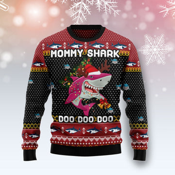 litzzy Mommy Shark Christmas T1011 Ugly Christmas Sweater -  Best Gift For Christmas, Noel Malalan - Christmas Signature sweater   