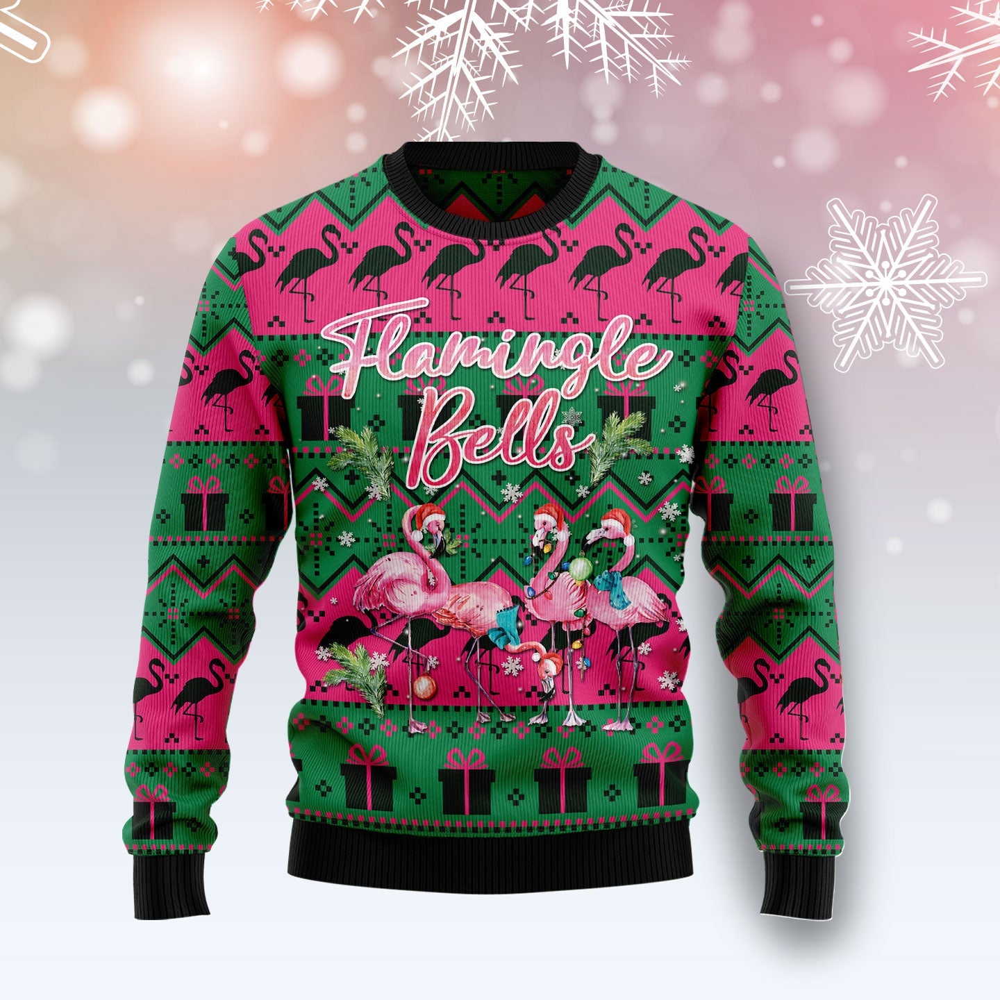 litzzy Flamingle Bells T1711 Ugly Christmas Sweater -  Best Gift For Christmas, Noel Malalan - Christmas Signature sweater   
