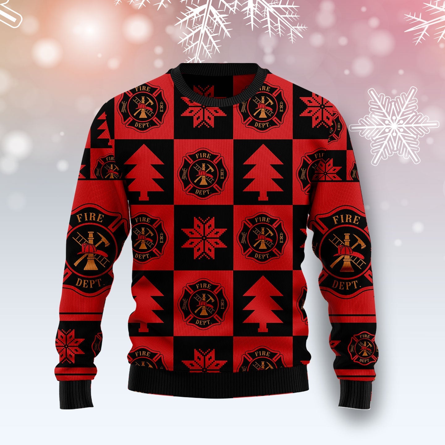 litzzy Firefighter Christmas Pattern T2110 Ugly Christmas Sweater -  Best Gift For Christmas, Noel Malalan - Christmas Signature sweater   