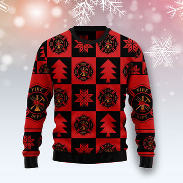 litzzy Firefighter Christmas Pattern T2110 Ugly Christmas Sweater -  Best Gift For Christmas, Noel Malalan - Christmas Signature sweater   