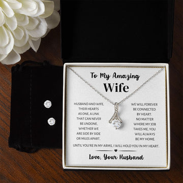 litzzy To My Amazing Wife - Our Hearts As One - To My Wife, Gift For Wife Jewelry   