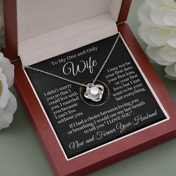 litzzy To My One and Only Wife - I Love You - Gift For Beautiful Wife Jewelry 14K White Gold Finish Luxury Box 