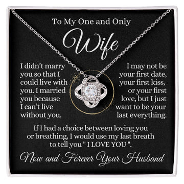 litzzy To My One and Only Wife - I Love You - Gift For Beautiful Wife Jewelry 14K White Gold Finish Standard Box 