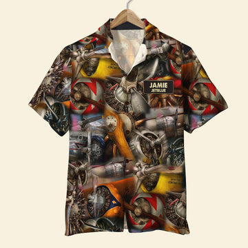litzzy Pilot Propeller Hawaiian Shirt - Custom Name Hawaiian Shirt For Men, Woman, Litzzy Aloha Shirt Hawaiian Shirt   