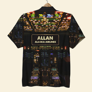 litzzy Pilot Control PanelHawaiian Shirt - Custom Name & Number Hawaiian Shirt For Men, Woman, Litzzy Aloha Shirt Hawaii Shirt   