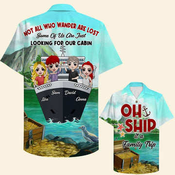 litzzy Personalized Cruising Friends Hawaiian Shirt - Not All Who Wander Are Lost Some Of Us Are Just Looking For Our Cabin Hawaiian Shirt For Men, Woman, Litzzy Aloha Shirt Hawaiian Shirt   