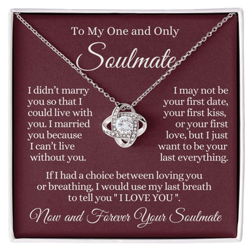 litzzy To One and Only Soulmate - I can't live without you - Gift For Wife, Girlfriend Jewelry 14K White Gold Finish Standard Box 