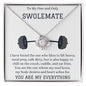 litzzy One and only Swolemate - Litzzy Love Knot Necklace - Gift For Wife, Girlfriend, Soulmate Jewelry 14K White Gold Finish Two tone Box 