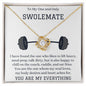 litzzy One and only Swolemate - Litzzy Love Knot Necklace - Gift For Wife, Girlfriend, Soulmate Jewelry 18K Yellow Gold Finish Two tone Box 