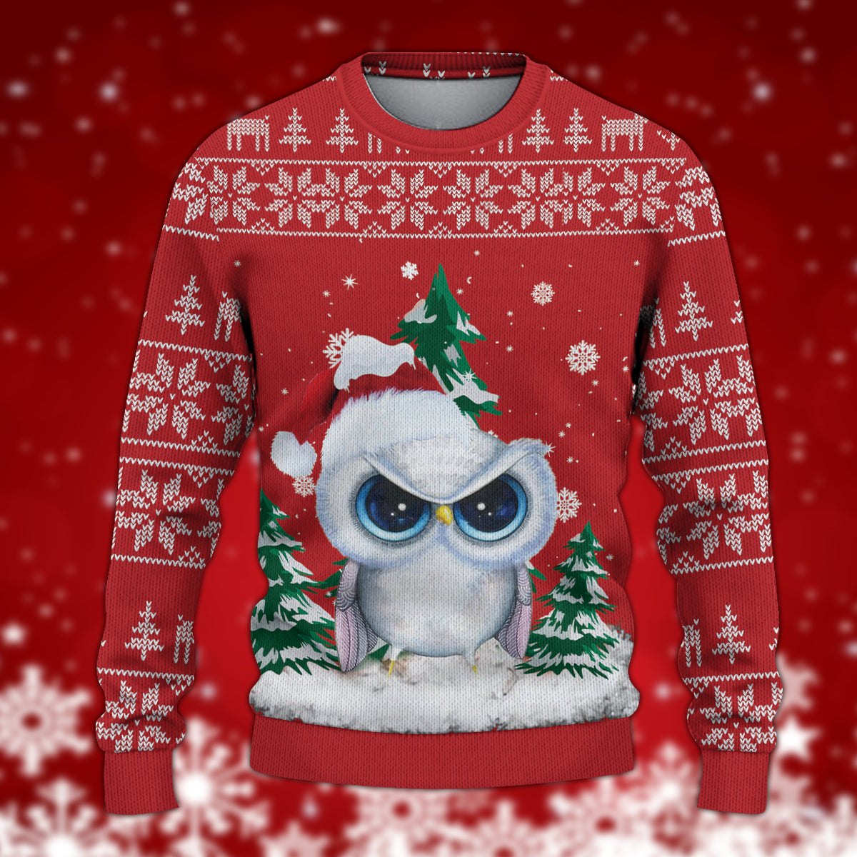 litzzy Owl Knitted Sweater, Gift for Owl Lovers - KN046PA06 -  Best Gift For Christmas, Noel Malalan - Christmas Signature Sweater   