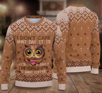 litzzy Owl Knitted Sweater, Gift for Owl Lovers - KN060PA06 -  Best Gift For Christmas, Noel Malalan - Christmas Signature Sweater   