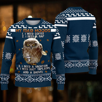 litzzy Owl Knitted Sweater, Gift for Owl Lovers - KN061PA06 -  Best Gift For Christmas, Noel Malalan - Christmas Signature Sweater   