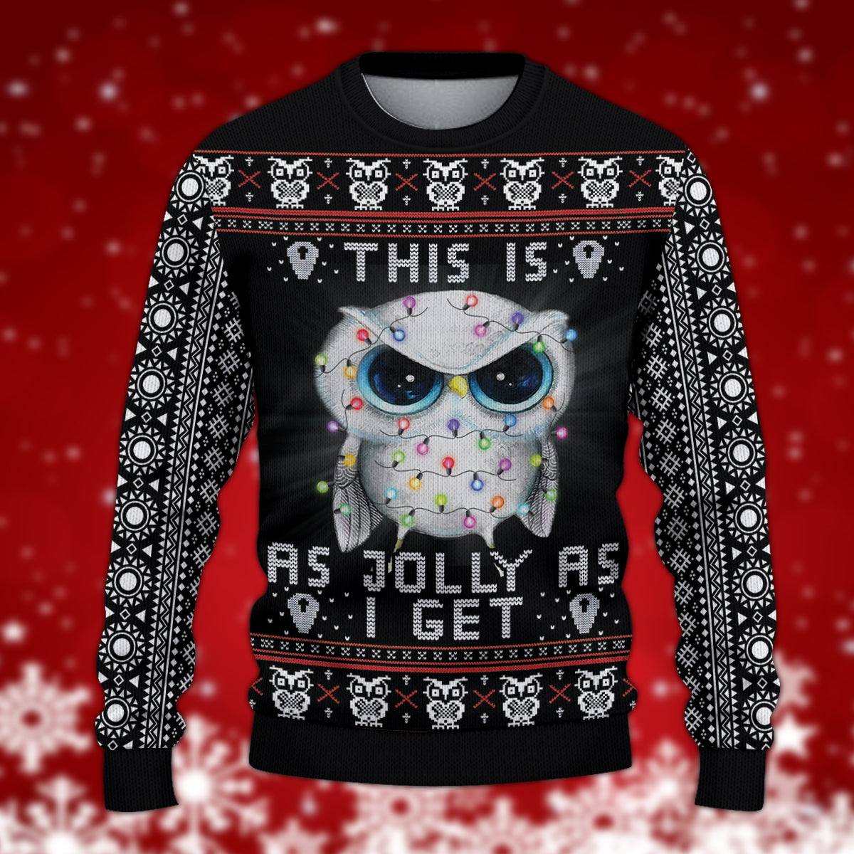 litzzy Owl Knitted Sweater, Gift for Owl Lovers - KN032PA06 -  Best Gift For Christmas, Noel Malalan - Christmas Signature Sweater   