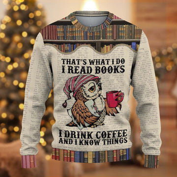 litzzy Owl Knitted Sweater, Gift for Owl Lovers - KN062PA06 -  Best Gift For Christmas, Noel Malalan - Christmas Signature Sweater   