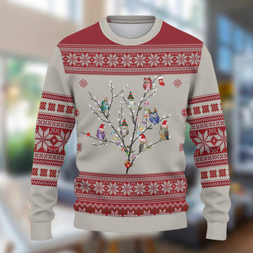 litzzy Owl Knitted Sweater, Gift for Owl Lovers - KN033PA06 -  Best Gift For Christmas, Noel Malalan - Christmas Signature Sweater   