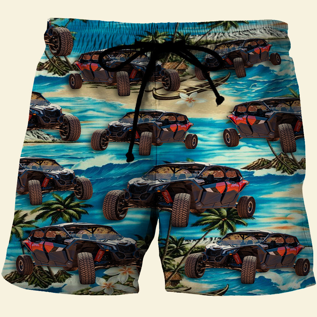 litzzy Custom UTV Hawaiian Shirt and Men Beach Shorts, Gift For UTV Lovers, Beach Pattern Hawaiian Shirt For Men, Woman, Litzzy Aloha Shirt Hawaii Shirt   