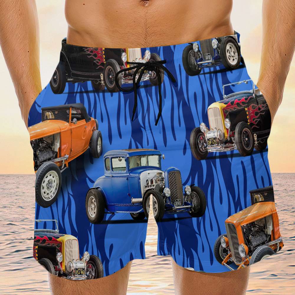 litzzy Custom Car Hot Rod Hawaiian Shirt and Men Beach Shorts Hot Rod Flame Hawaiian Shirt For Men, Woman, Litzzy Aloha Shirt Hawaiian Shirt   