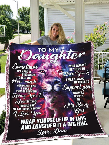 litzzy My Daughter Lion Mistery Fleece Blanket Fleece Blanket   
