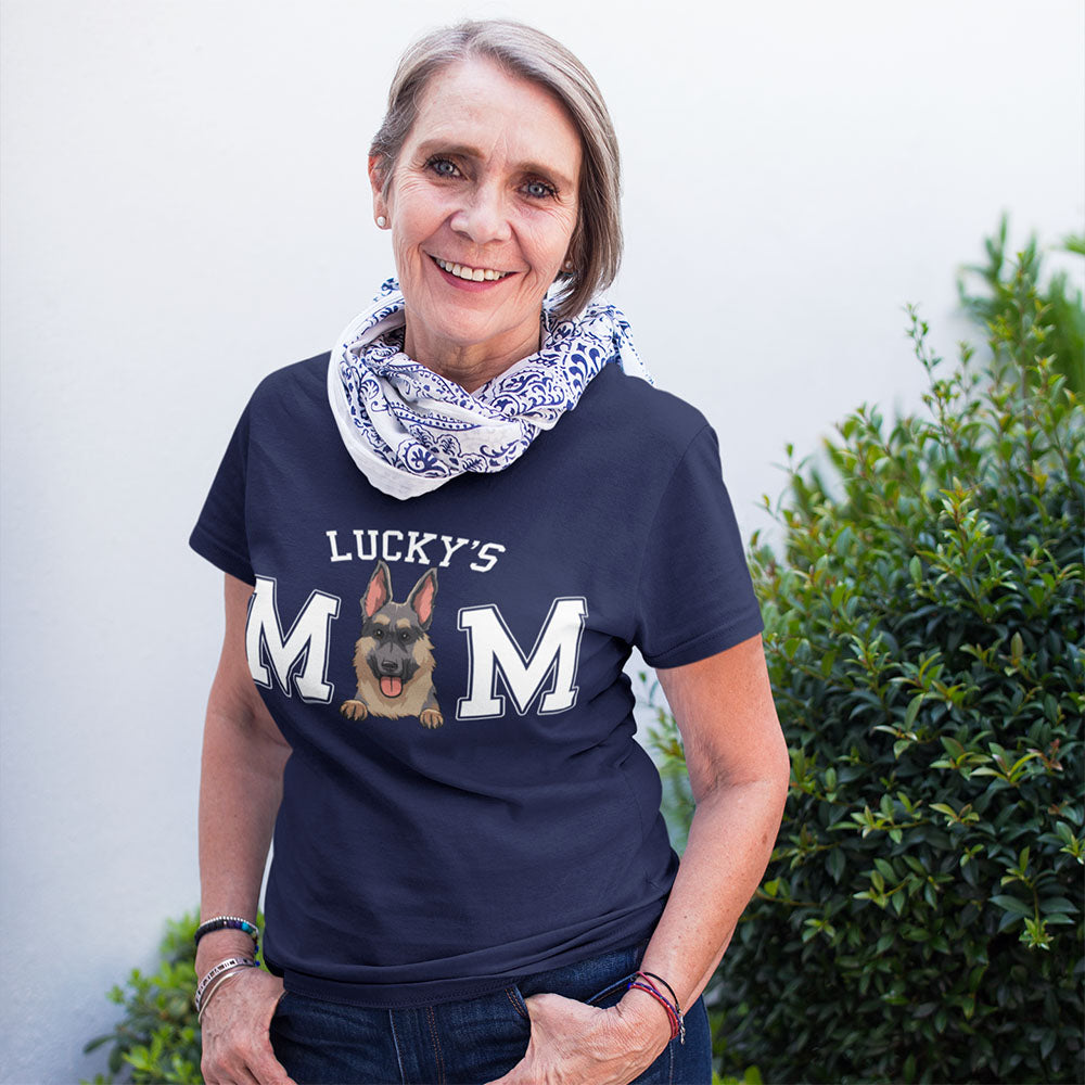 litzzy Dog Dad/Mom Basic - Personalized Custom Unisex T-shirt, Pet Portraits Tshirt, Dog Portraits Tshirt T-shirt   