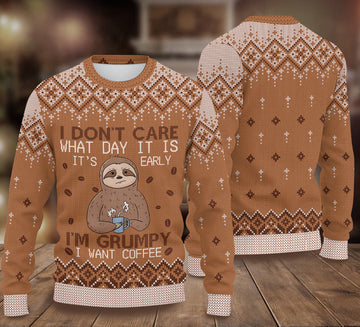 litzzy Sloth Knitted Sweater, Gift for Sloth Lovers - KN067PA06 -  Best Gift For Christmas, Noel Malalan - Christmas Signature Sweater   