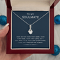 litzzy To My Soulmate - Last Everything - Gift For Birthday, Anniversary - Necklace Gift For Her, Wife, Girlfriend, Anniversary, Wedding, Valentine, Birthday with Message Card Jewelry Mahogany Style Luxury Box  