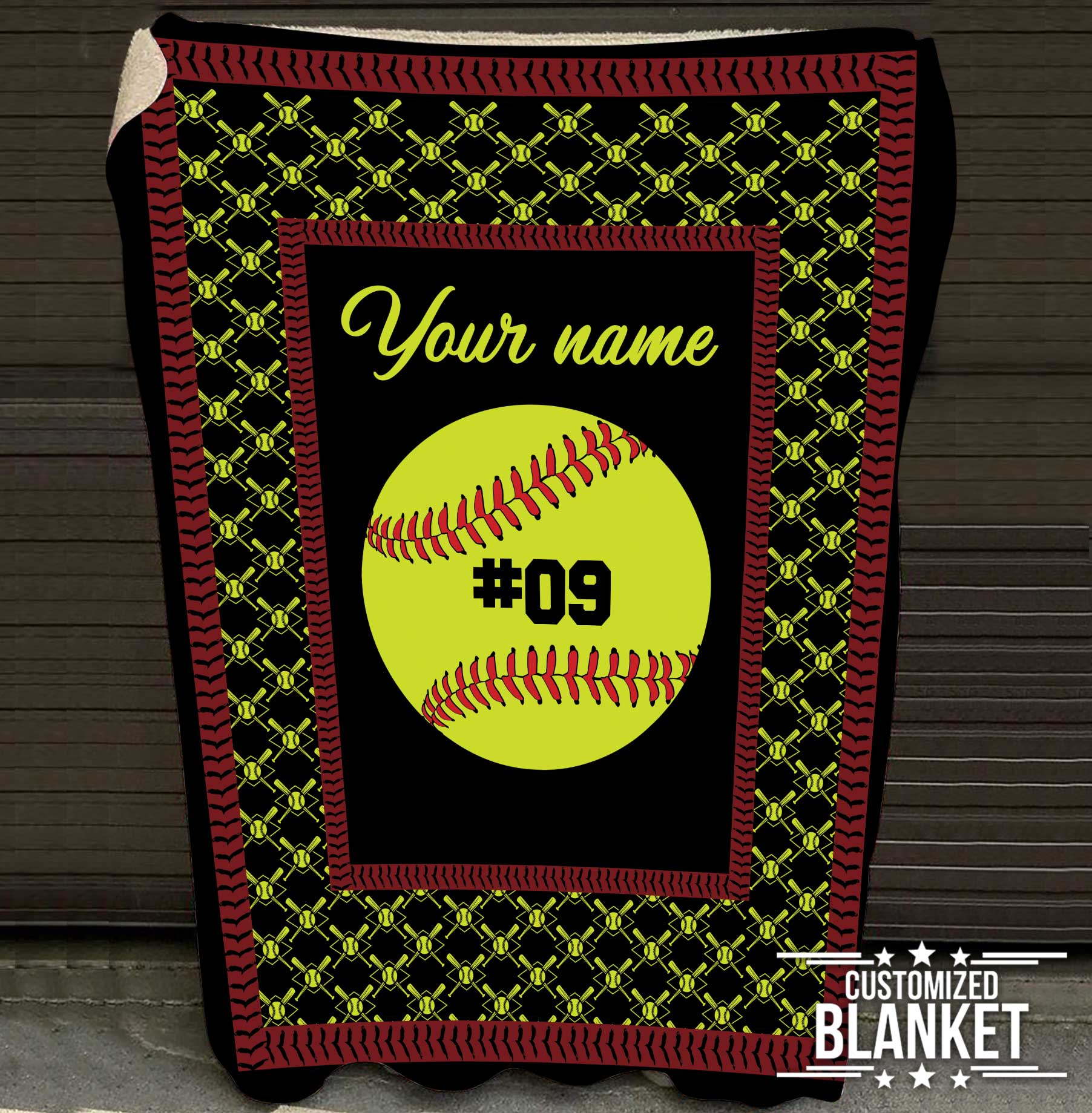 litzzy Personalized Sport Fleece Blanket - Lath0412201 Quilt Blanket SOFTBALL 50 X 60 