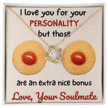litzzy To My Soulmate - I love you for your personality - Gift For Wife, Girlfriend Jewelry 18K Yellow Gold Finish Standard Box 