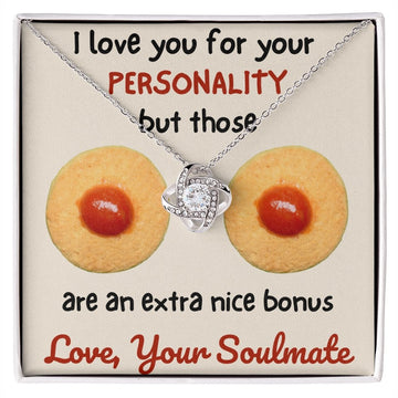 litzzy To My Soulmate - I love you for your personality - Gift For Wife, Girlfriend Jewelry 14K White Gold Finish Standard Box 