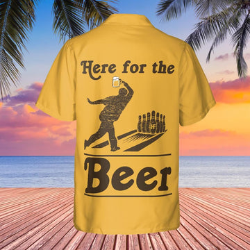 litzzy Here For The Beer Bowling Hawaii Shirt for Men and women - Aloha shirt Hawaiian Hawaii Shirt For Summer Hawaii Shirt   