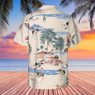 litzzy German Shorthaired Pointer Summer Beach Hawaiian Shirt DC21332KA Hawaii Shirt   